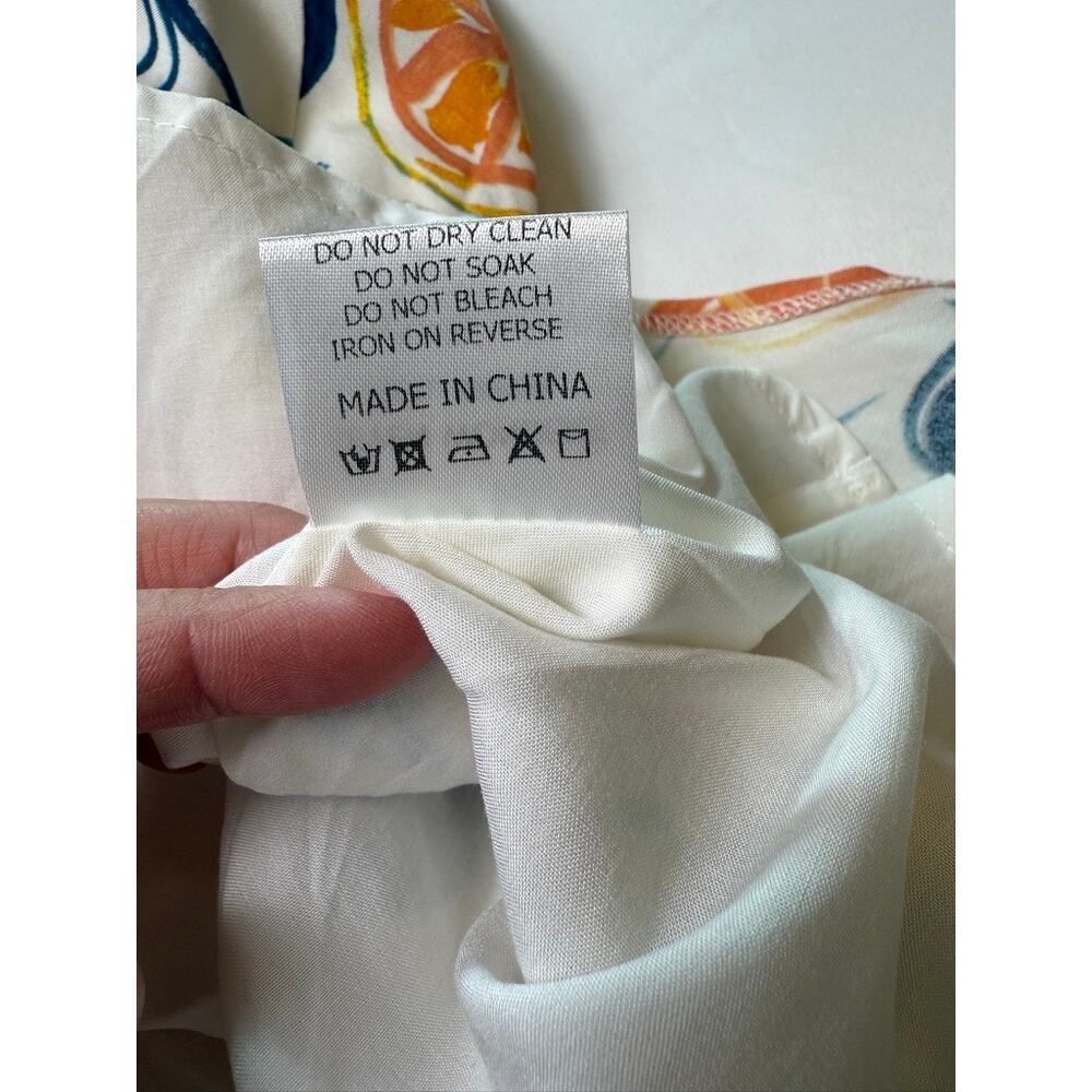 NWT Seven Wonders Citrus Print Marilla Midi Dress  Tie Strap Sundress Size XL - Picture 14 of 14